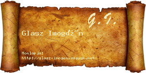 Glasz Imogén névjegykártya